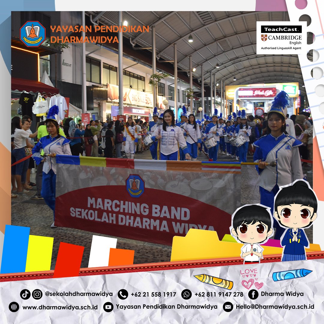Marching Band Walubi Dharma Widya Tampil Memukau di Karnaval Pekan Raya Jakarta 2025